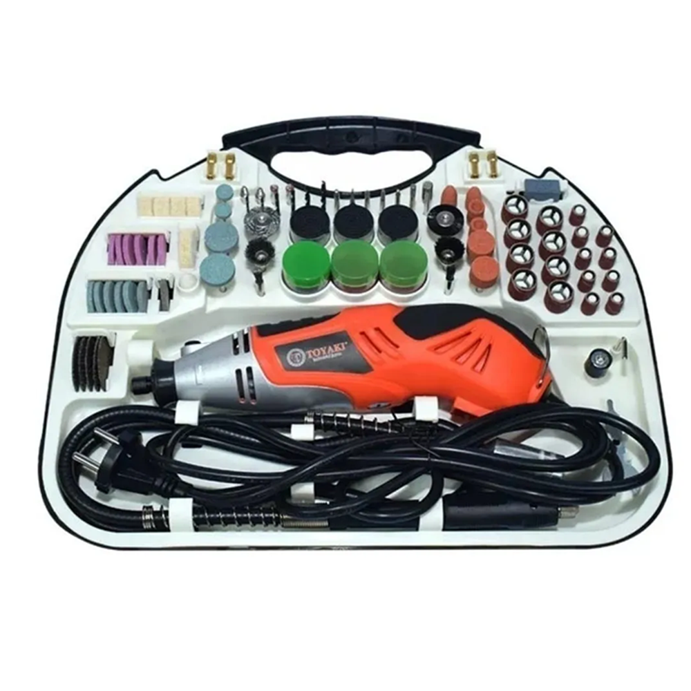 HERRAMIENTA ROTATIVA MINI TORNO MULTIUSO 200W + ACCESORIOS TOYAKI TK858 - 1