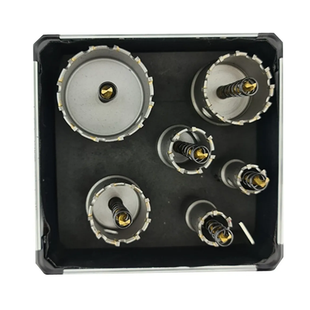 JUEGO DE BROCAS TCT PUNTA DE CARBURO PARA METAL 7 PIEZAS TOOLMAK TMK19649 - 2