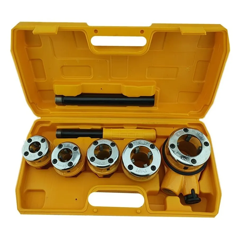 SET JUEGO DE TERRAJAS MANUAL PARA TUBO 5 PIEZAS TOOLMAK TMK19542 - 1
