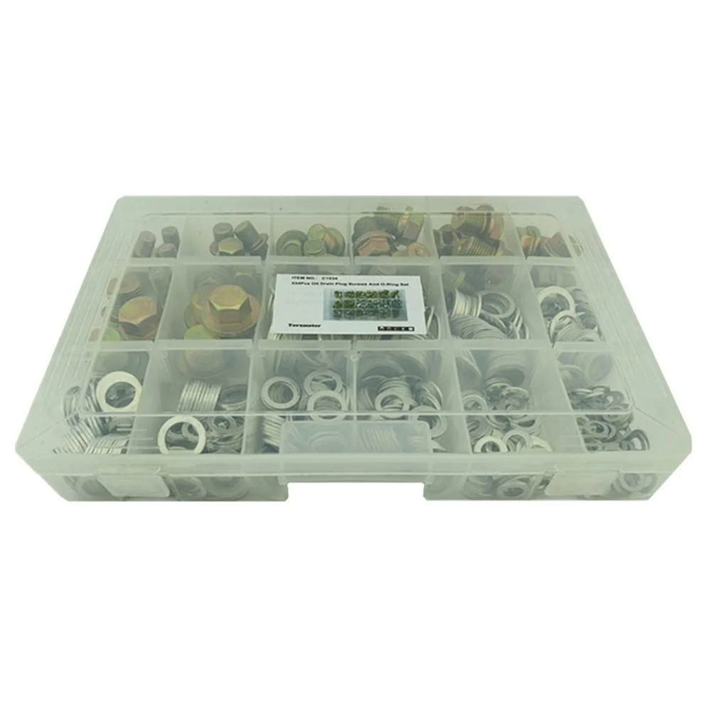 KIT JUEGO DE REPUESTOS TAPON DE CARTER 534 PIEZAS UNIVERSAL - 3