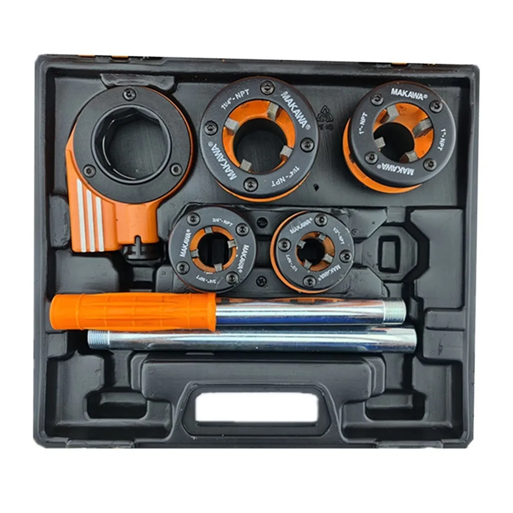 SET KIT JUEGO DE TERRAJAS MANUAL PARA TUBO 4 PIEZAS MAKAWA MK0536 - 2