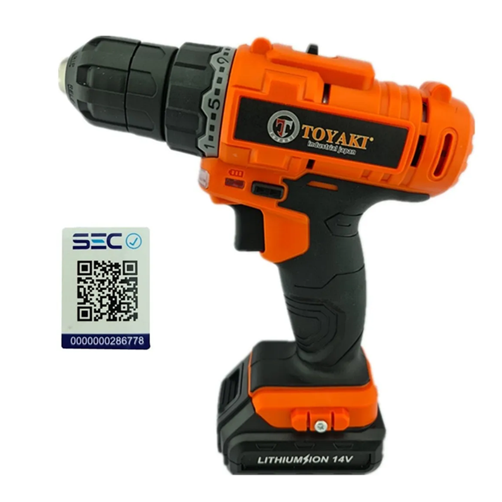 TALADRO ATORNILLADOR INALAMBRICO 10MM 14V TOYAKI TK839 - 2