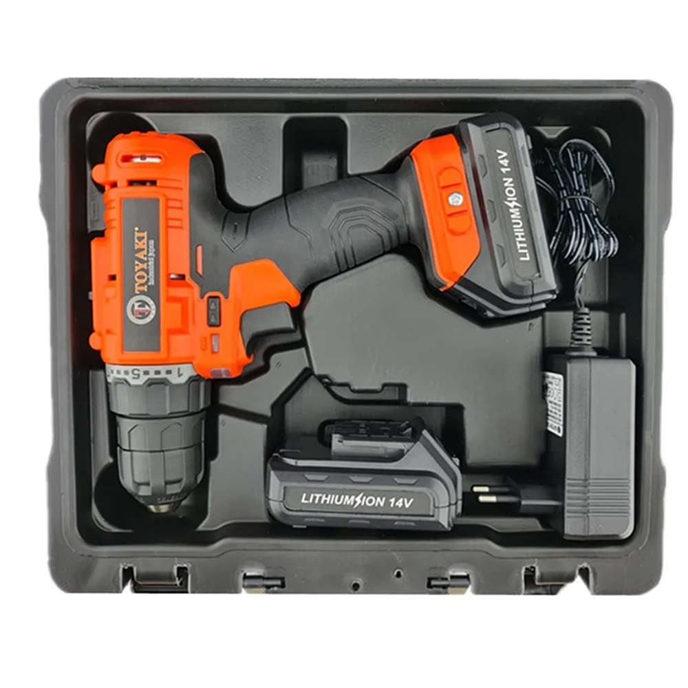 TALADRO ATORNILLADOR INALAMBRICO 10MM 14V TOYAKI TK839 - 4