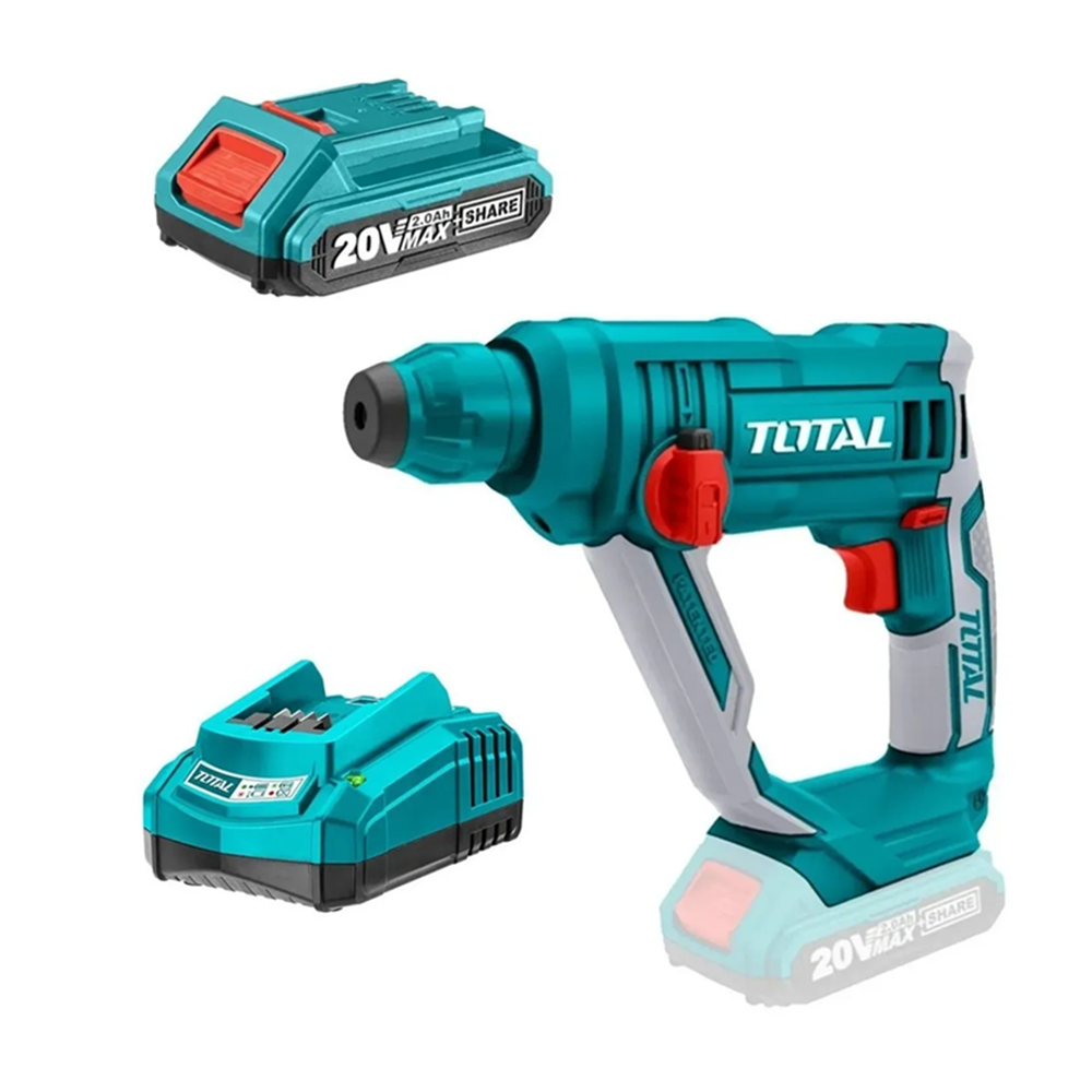 ROTOMARTILLO INALAMBRICO SDS PLUS 20V BATERIA + CARGADOR TOTAL - 1