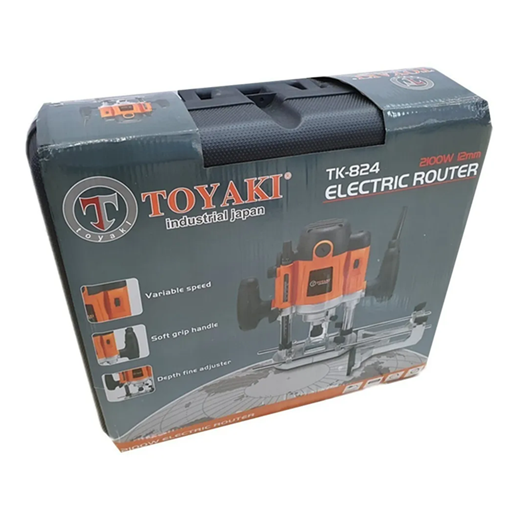 FRESADORA REBAJADORA ROUTER TUPI 2100W 6 8 12MM TOYAKI TK824 - 4