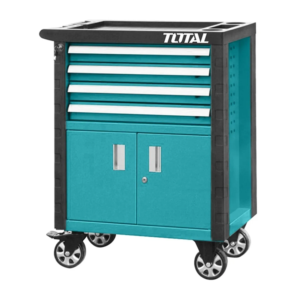 CARRO CAJA GABINETE METALICO PARA HERRAMIENTAS 4 CAJONES TOTAL - 1