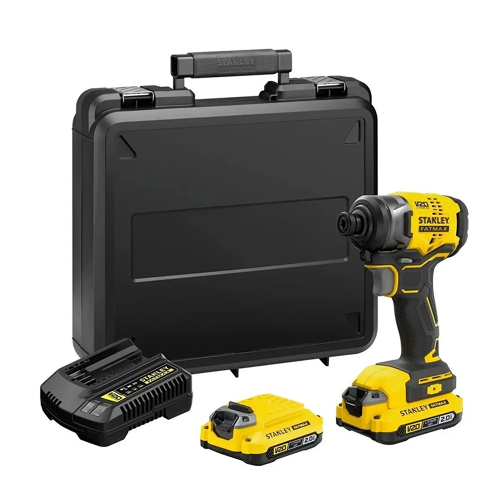 ATORNILLADOR DE IMPACTO INALAMBRICO 20V 2 BATERIAS + CARGADOR STANLEY - 1