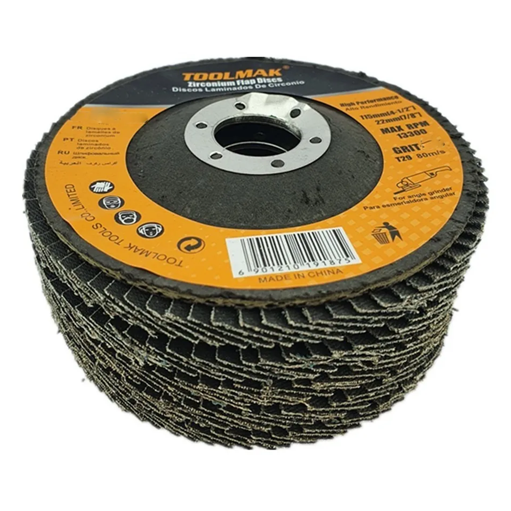PACK 5 DISCO LIJAS PULIR TRASLAPADO LAMINADOS METAL TOOLMAK - 1