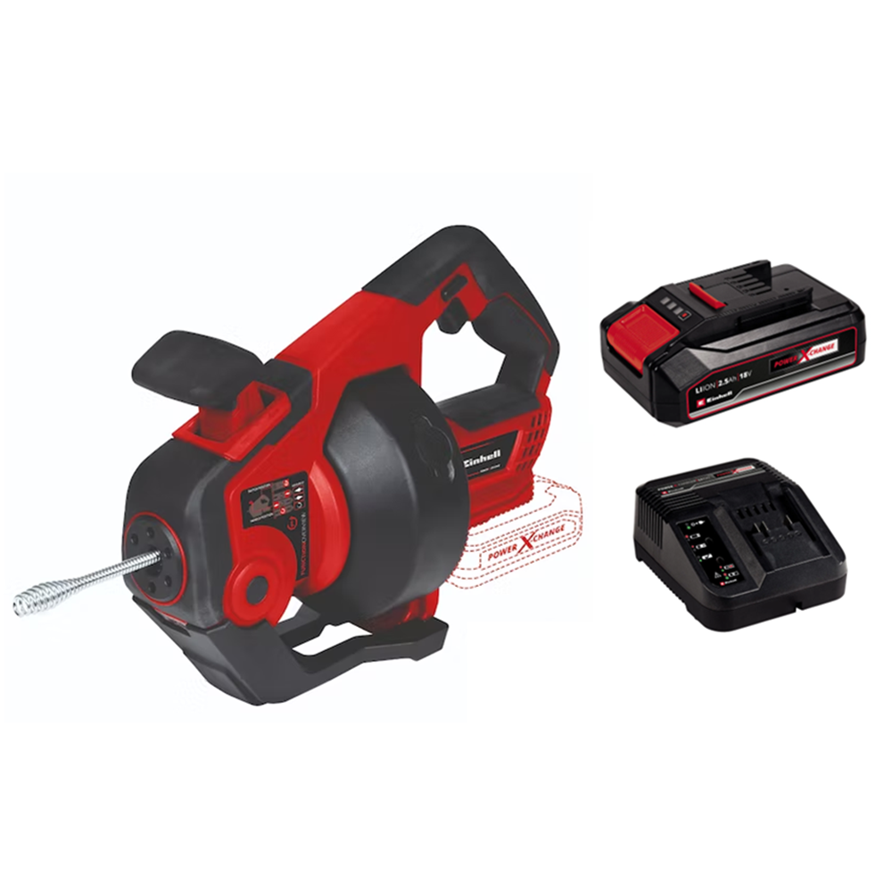 DESTAPADOR EINHELL 4514160-12 CAÑERÍAS TINAS FREGADERO 18 V BAT + CARG - 1