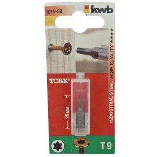 PUNTA KWB 101809 PARA ATORNILLADOR TORX T9 X 25 MM - 1