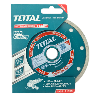 DISCO DIAMANTADO TOTAL TAC2121153 CORTE HUMEDO 4 1/2 115 MM - 1