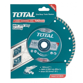 DISCO DE CORTE TOTAL TAC2131803 DIAMANTADO TURBO 7 180 MM - 1