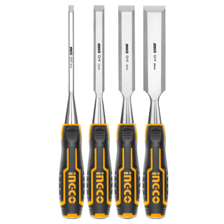 SET HERRAMIENTAS INGCO CINCELES HKTWC0401 4 PIEZAS MADERA - 1