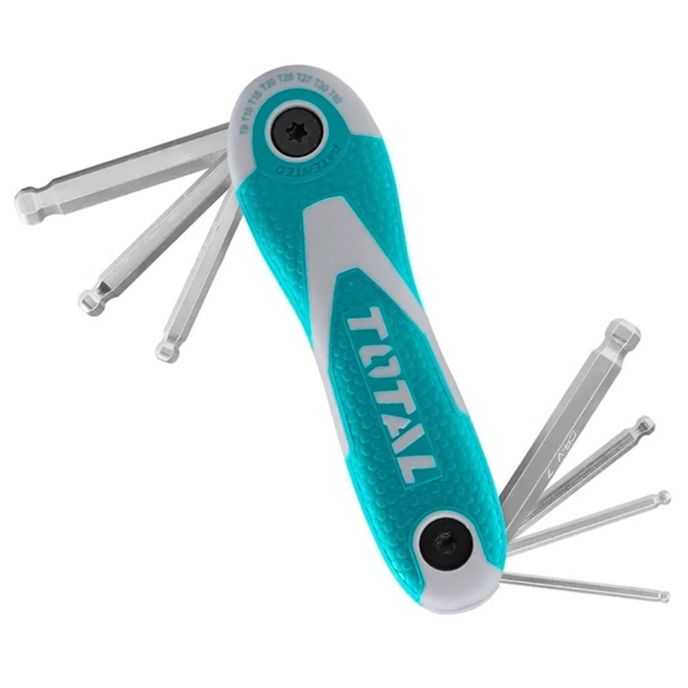 SET HERRAMIENTAS TOTAL LLAVES THT1061836 ALLEN HEXAGONALES 2-8 MM - 1