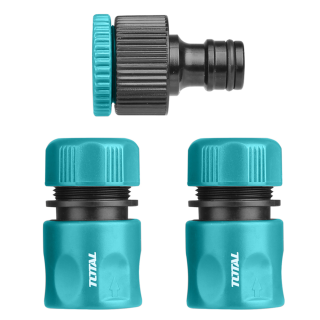 KIT TOTAL THWS030301 JUEGO BOQUILLAS GIRATORIAS PARA MANGUERA 3 PIEZAS - 1