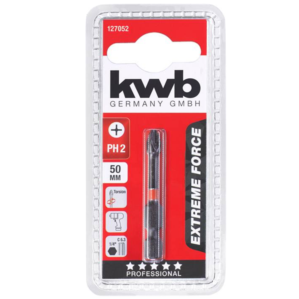 PUNTA KWB 127052 PHILLIPS TORSION PH2 X 50 MM - 1