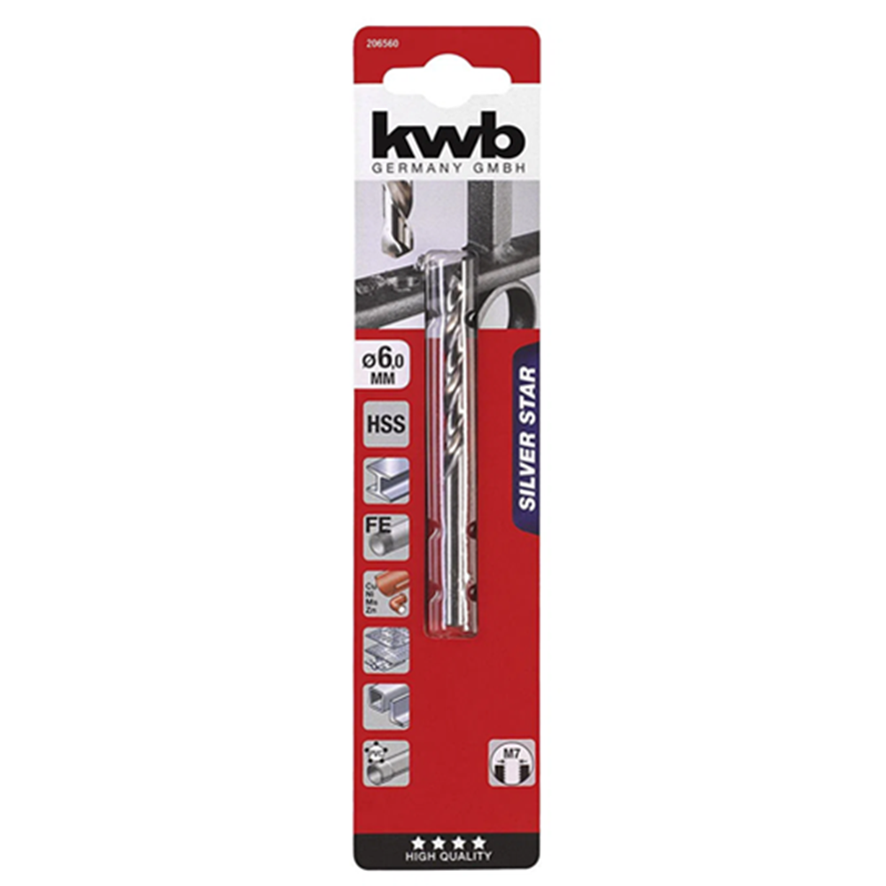 BROCA KWB 206560 PARA METAL HSS 6.0 MM - 1