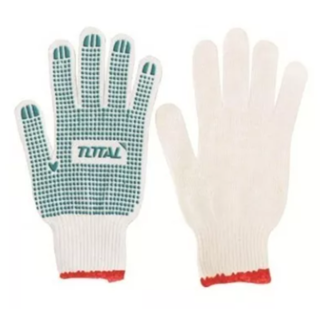 PACK 12 PARES GUANTES XL DE HILO PALMA ANTIDESLIZANTE TOTAL - 1