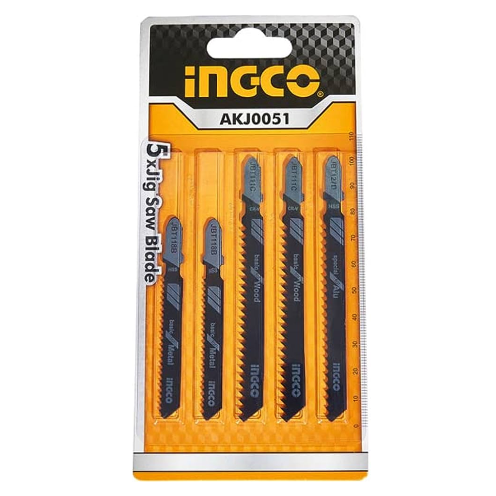 SET JUEGO DE HOJAS INGCO AKJ0051 PARA SIERRA CALADORA 5 PCS - 1