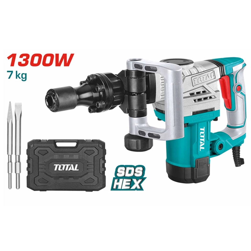 MARTILLO DEMOLEDOR TOTAL TH2130016 CINCELADOR 1300 W SDS HEX - 2