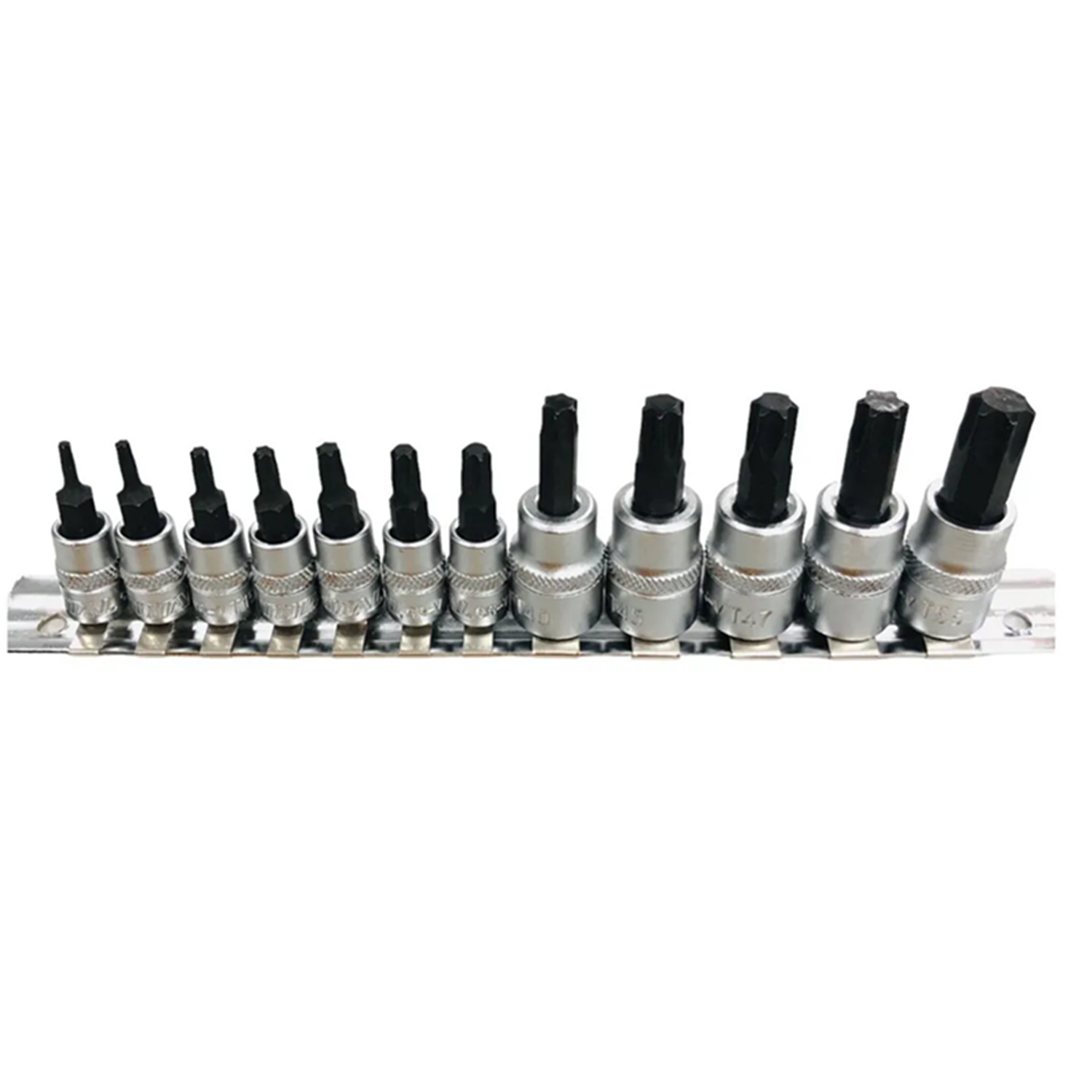 KIT TOTAL THT1438121 JUEGO DE DADOS DE PUNTA TORX 1/4 Y 3/8 12 PIEZAS - 1