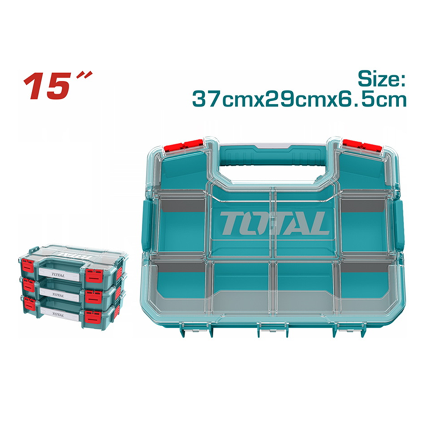 CAJA ORGANIZADORA APILABLE 15 PULGADAS TOTAL TPBX1151 - 2