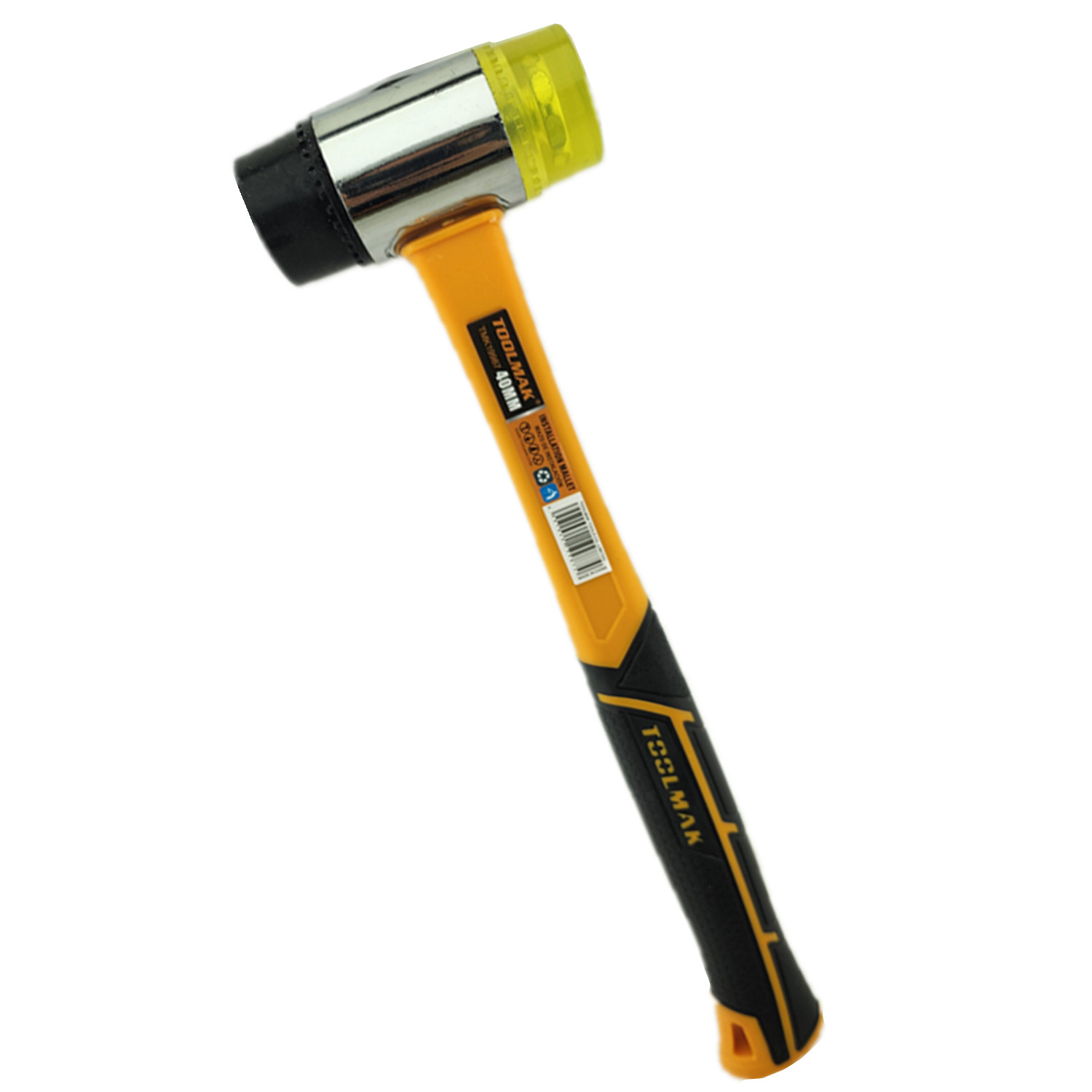 MARTILLO TOOLMAK TMK19987 SUAVE DOBLE CARA CABEZA GOMA PLASTICO 40 MM - 1