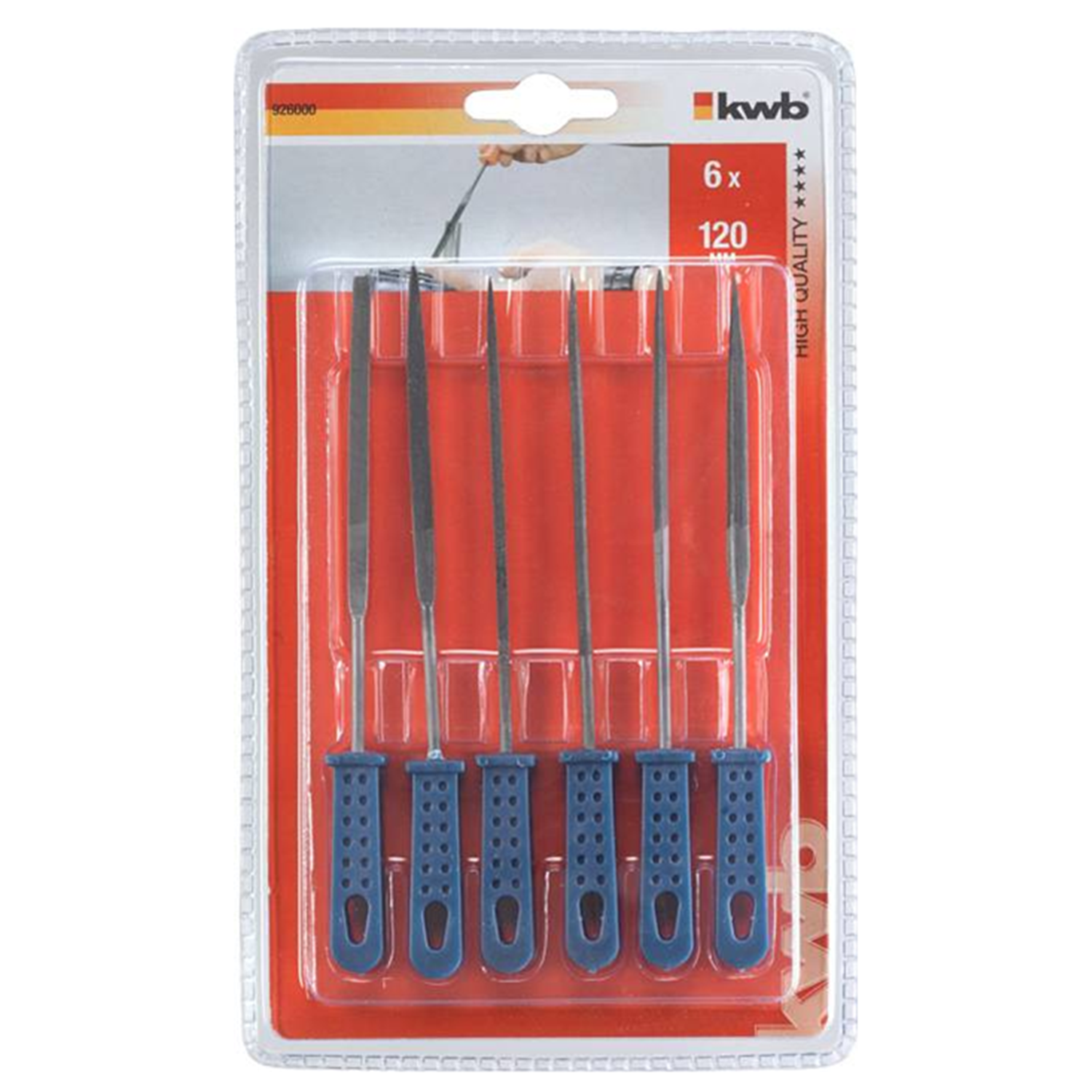 KIT SET JUEGO DE MINI LIMAS 120MM 6 PIEZAS KWB 926000 - 2