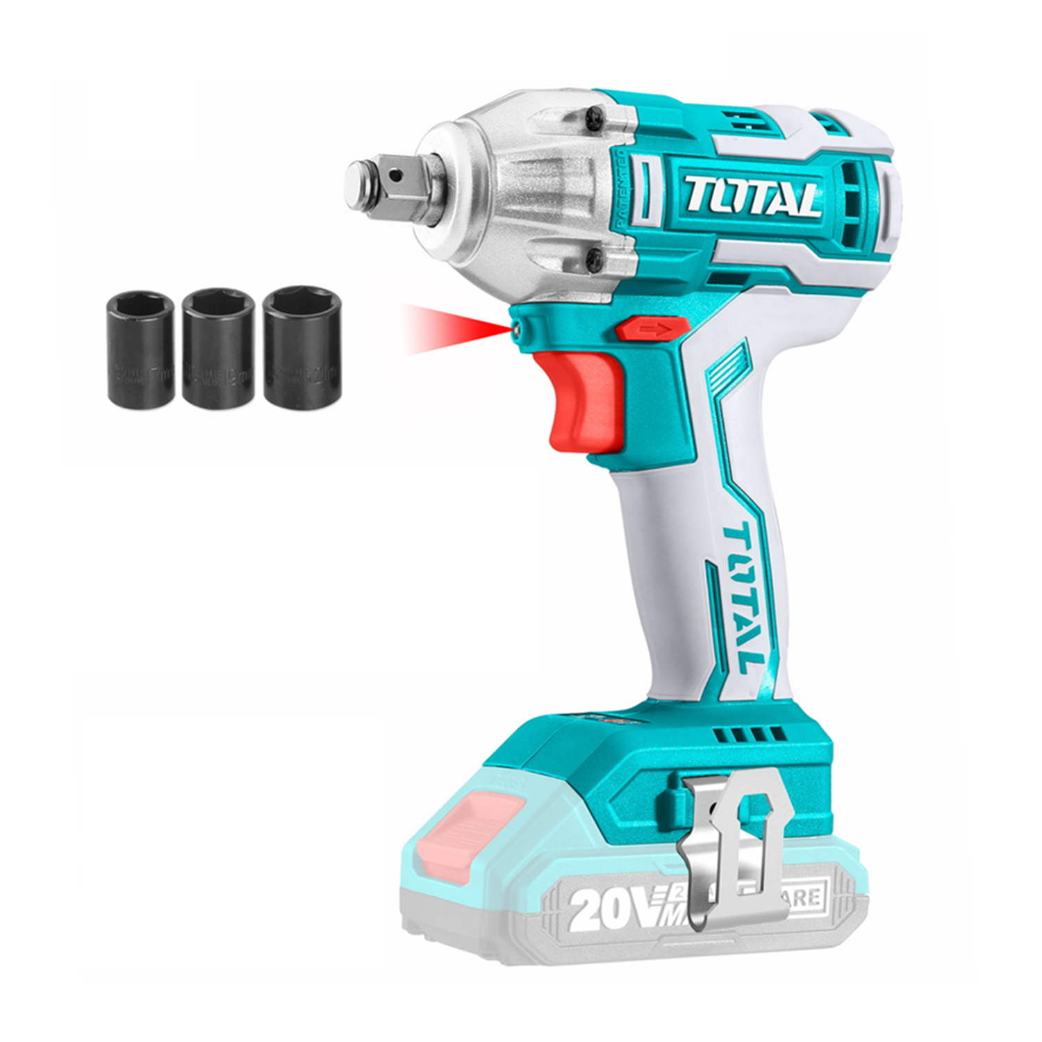 TALADRO PISTOLA LLAVE IMPACTO 20V TOTAL TIWLI20010 - 1