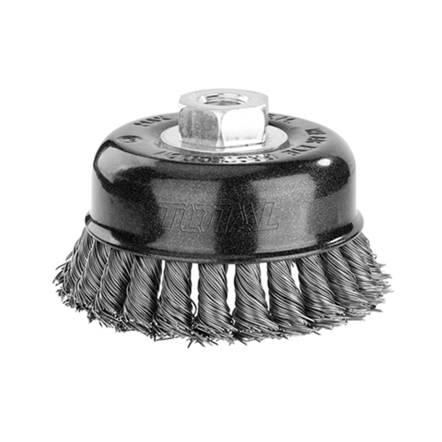 ESCOBILLA TOTAL TAC32045 COPA TRENZADA TORCIDA 100 MM ESMERIL - 1