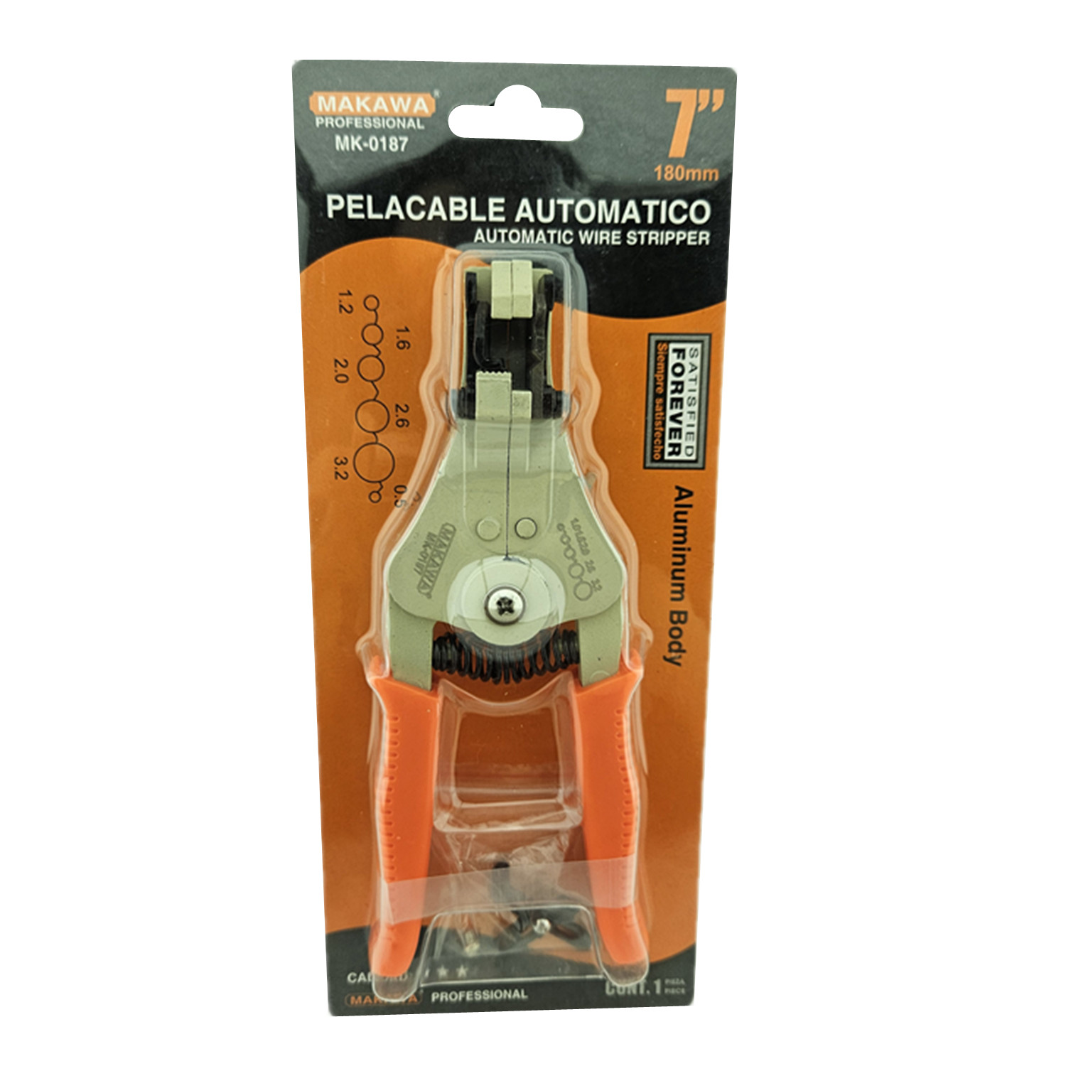 ALICATE MAKAWA MK0187 PELACABLE AUTOMATICO 7 PULGADAS - 1