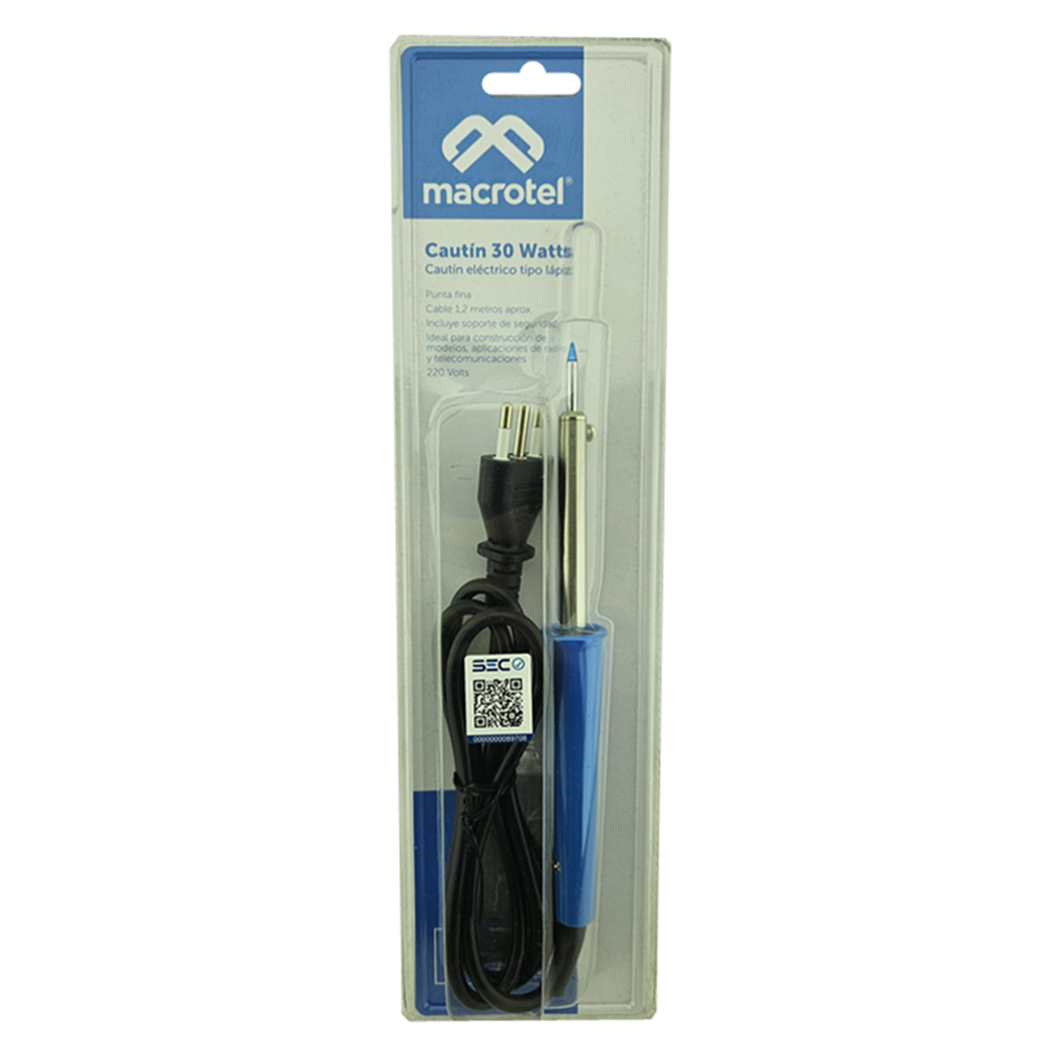 CAUTIN ELÉCTRICO TIPO LAPIZ MACROTEL MS0110 PARA SOLDAR 30 WATTS - 1