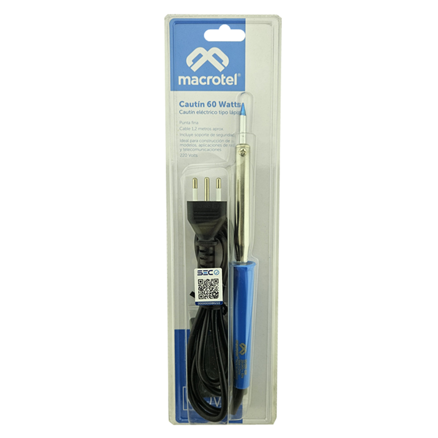 CAUTIN ELÉCTRICO TIPO LAPIZ PARA SOLDAR 60 WATTS MACROTEL - 1