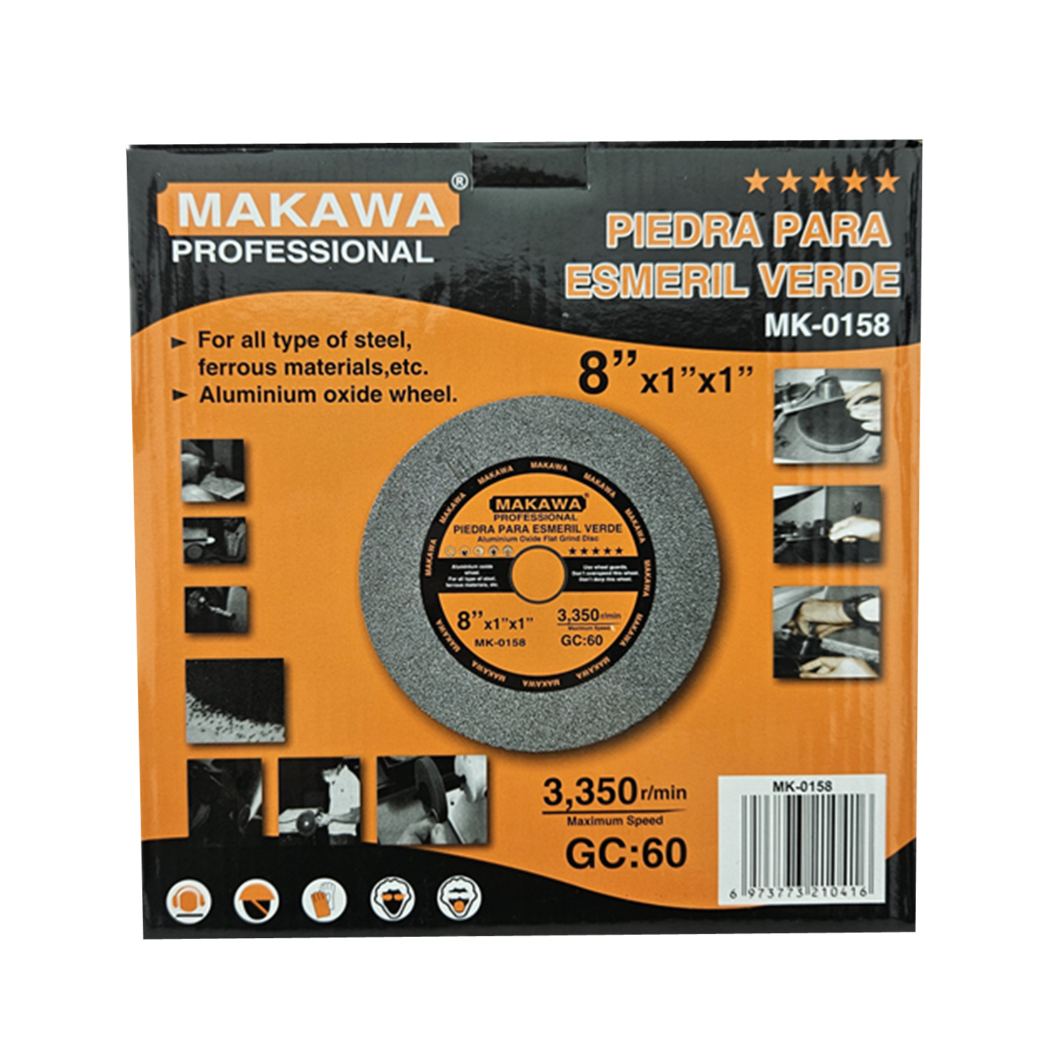 PIEDRA PARA ESMERIL DE BANCO 8 PULGADAS MAKAWA MK0158 - 2