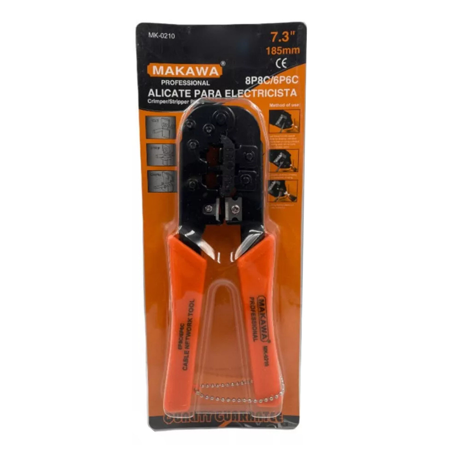 CRIMPEADORA MAKAWA MK0210 ALICATE ELECTRICISTA 185 MM MK-0210 - 4