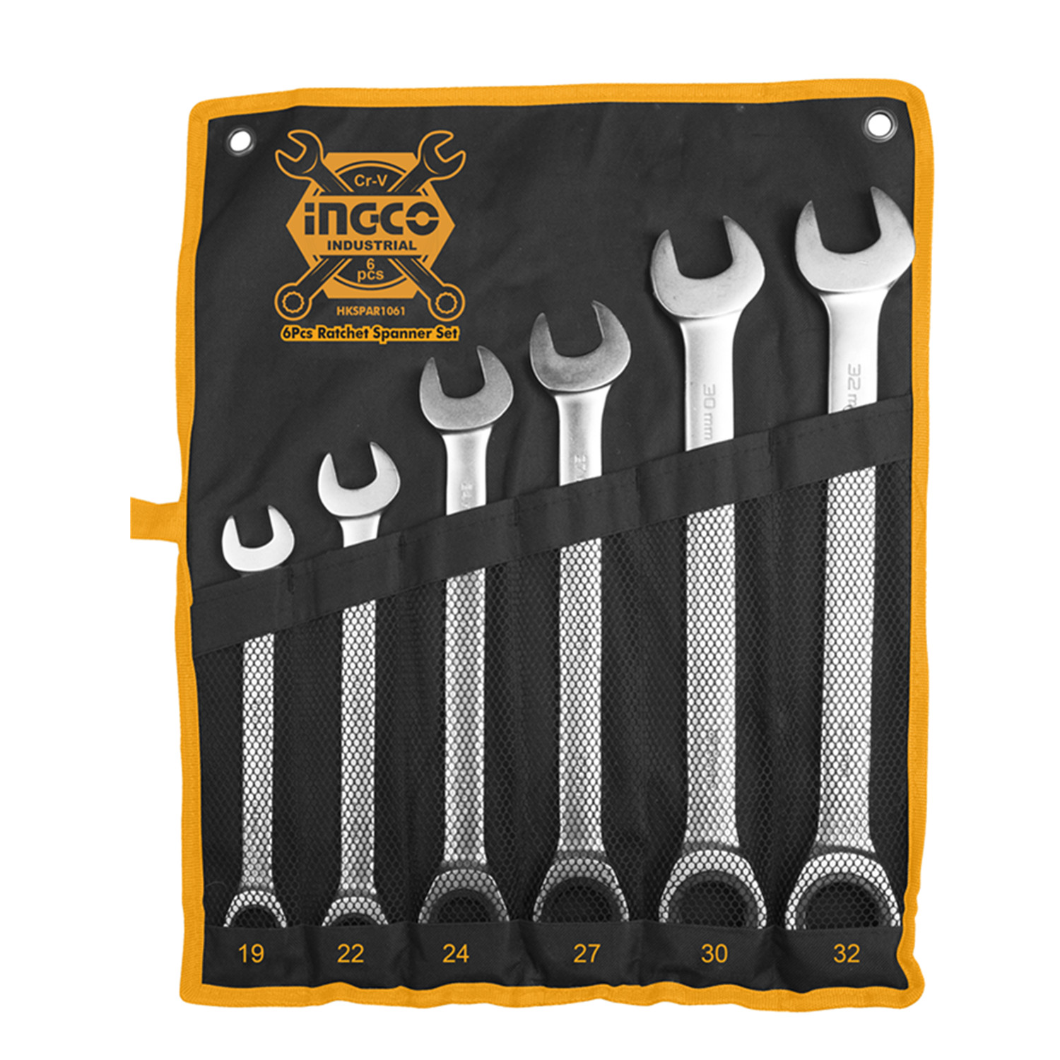 SET LLAVES PUNTA CORONA 19-32MM 6 PIEZAS INGCO HKSPAR1061 - 1