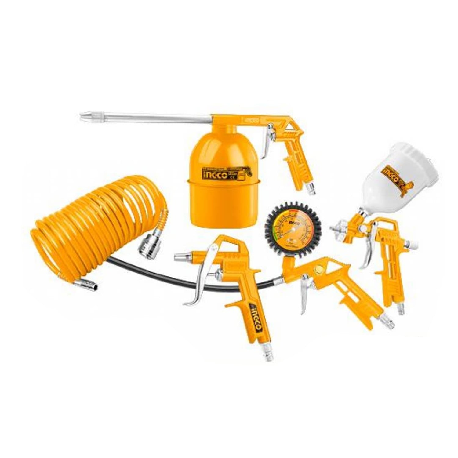 KIT JUEGO HERRAMIENTAS NEUMATICAS 5 PIEZAS INGCO AKT0053-1 - 1