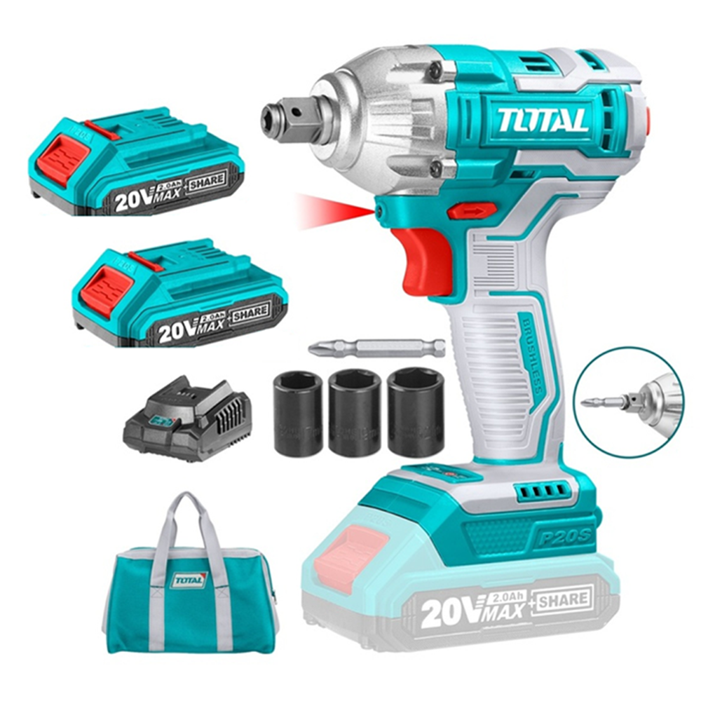 TALADRO PISTOLA LLAVE IMPACTO Y ATORNILLADOR 20V - 2