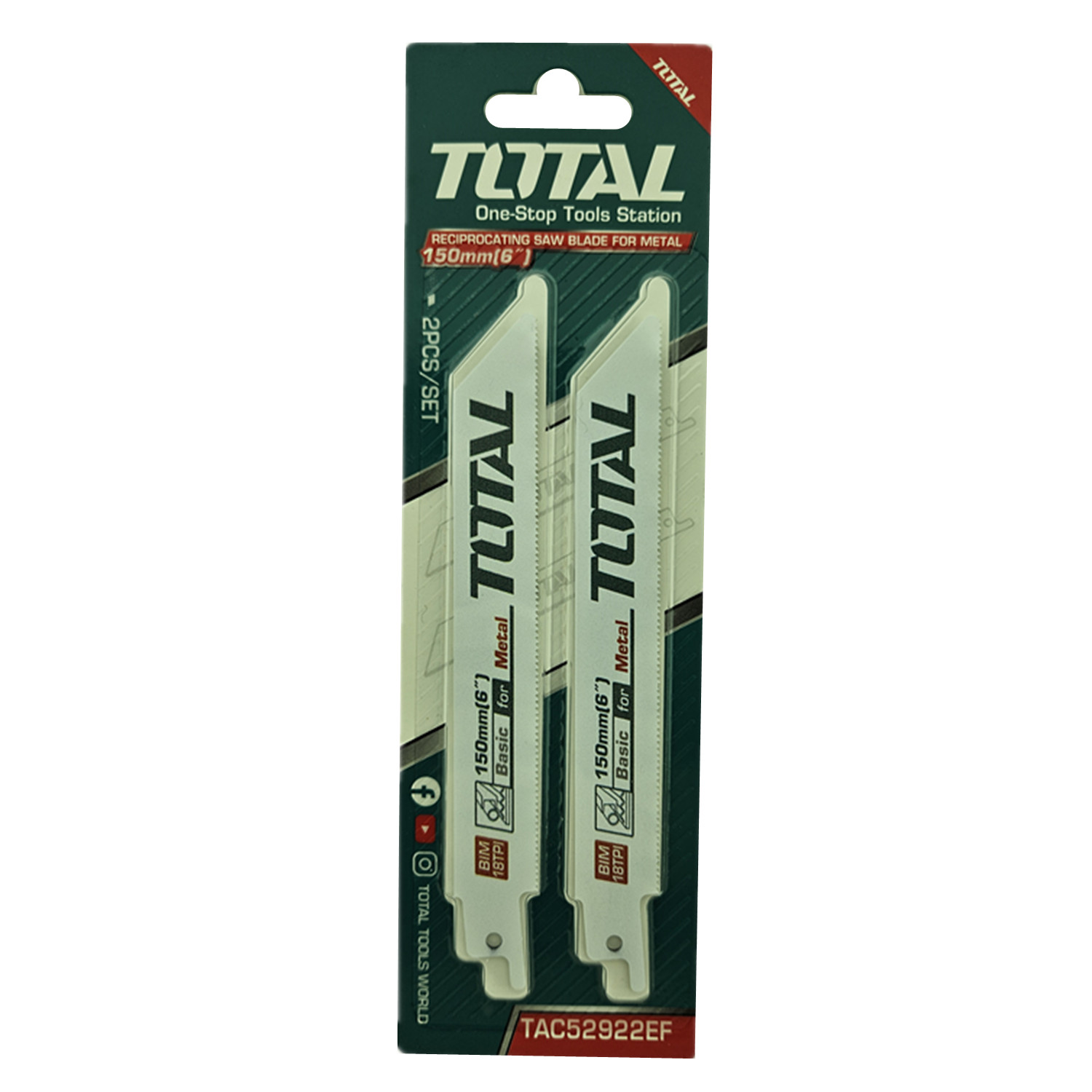 SET REPUESTO HOJA PARA SIERRA SABLE METAL 2 PIEZAS TOTAL - 1