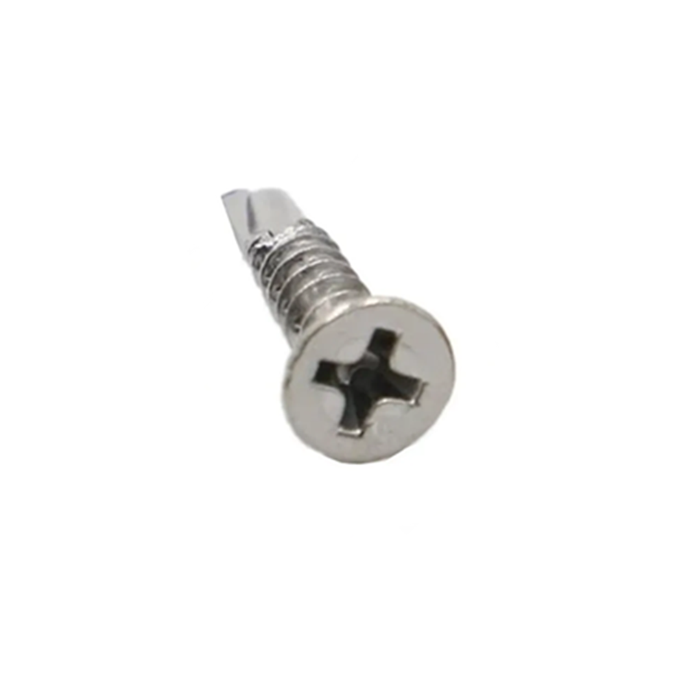 TORNILLO STEELTOOLS SL19842 CABEZA PLANA PUNTA BROCA 8X1/2 1000 PCS METAL - 2