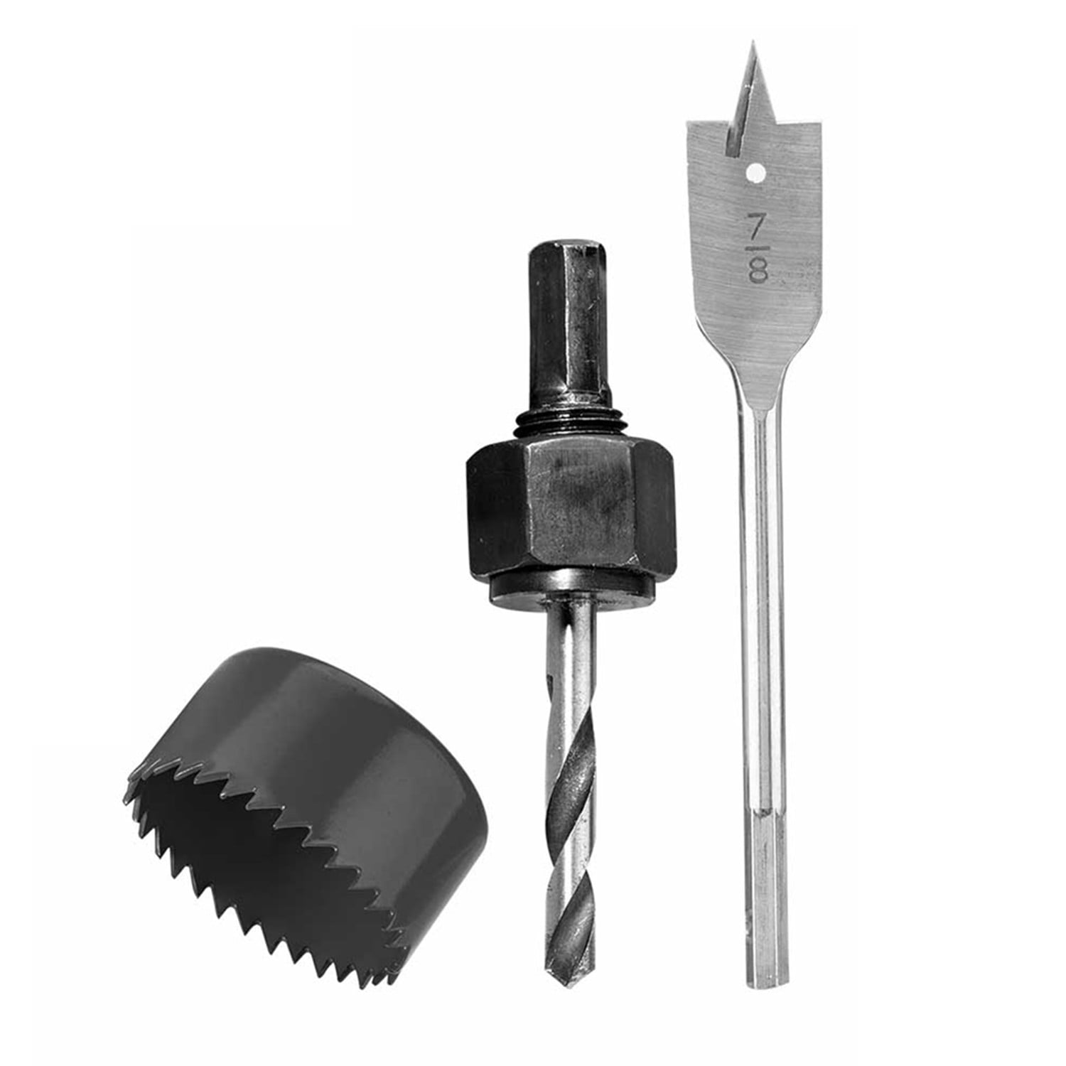 KIT BROCA SIERRA COPA CHAPA INSTALACIÓN CERRADURA 3PCS TOTAL - 1