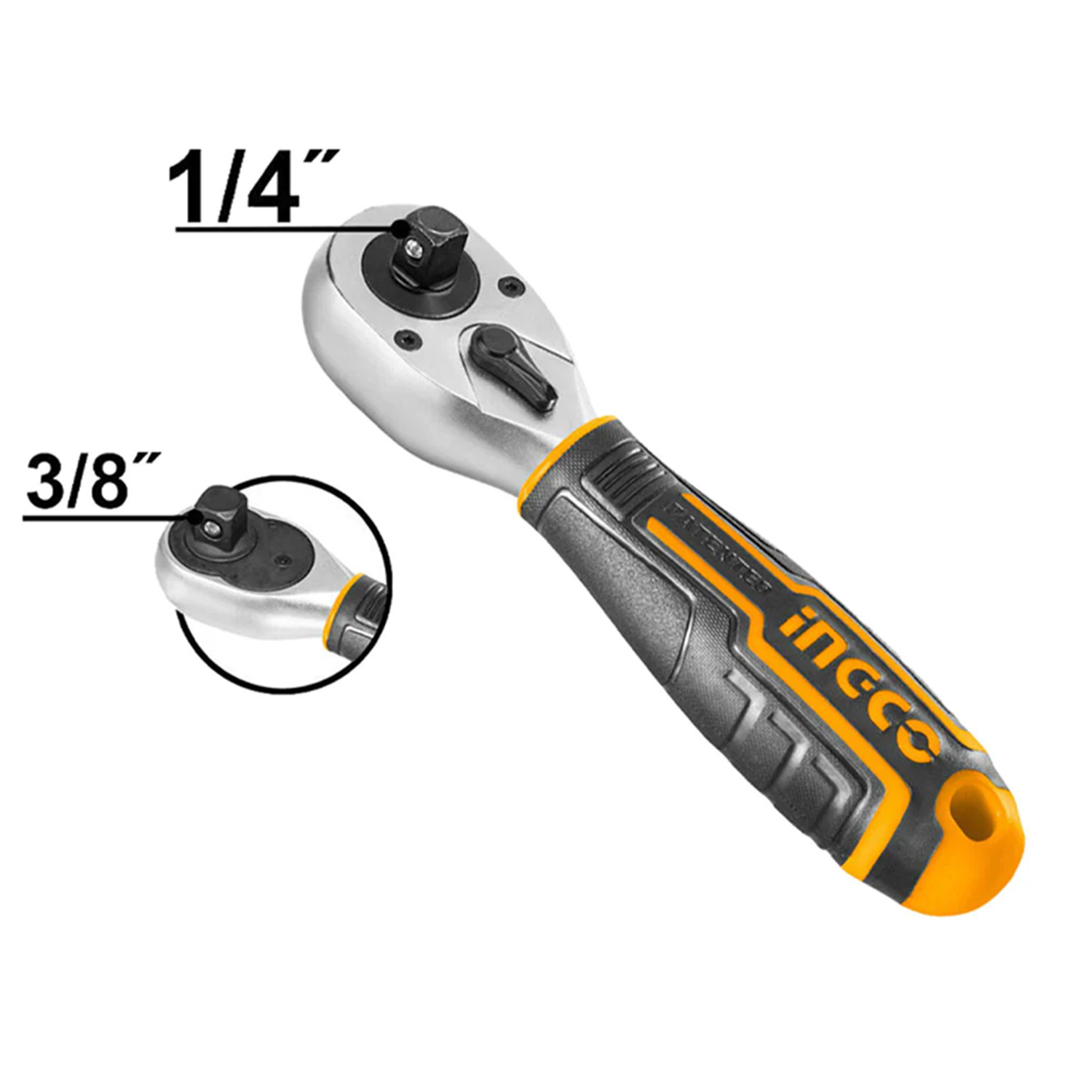 LLAVE INGCO HRTH081438 CHICHARRA COMBINADA 2 EN 1 1/4 3/8 - 2