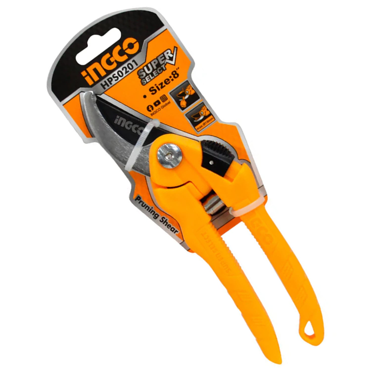 TIJERA DE PODAR CORTE JARDIN 8 PULGADA (200MM) INGCO HPS0201 - 1