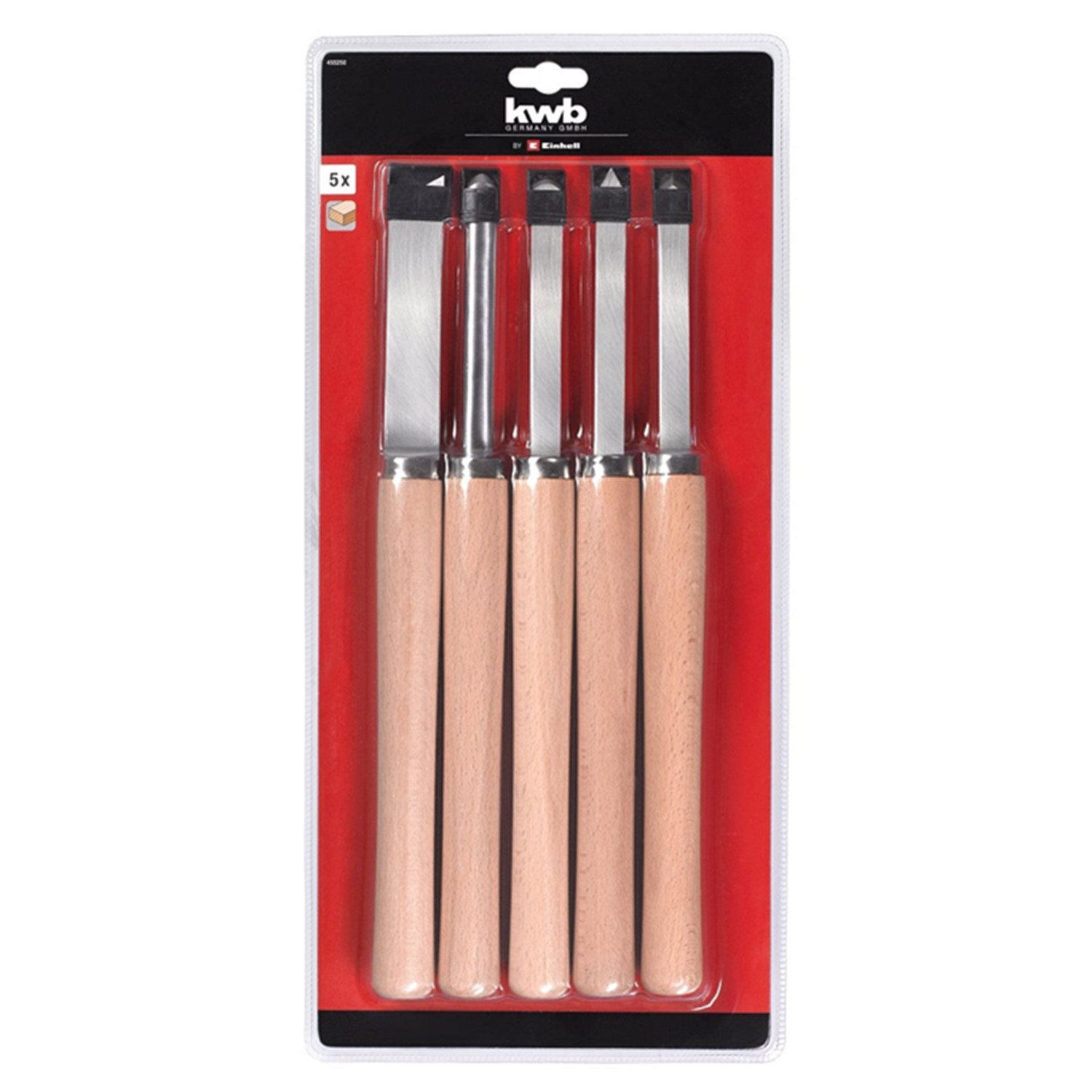 SET KIT JUEGO DE CINCELES FORMON MADERA 5 PIEZAS KWB 455250 - 2