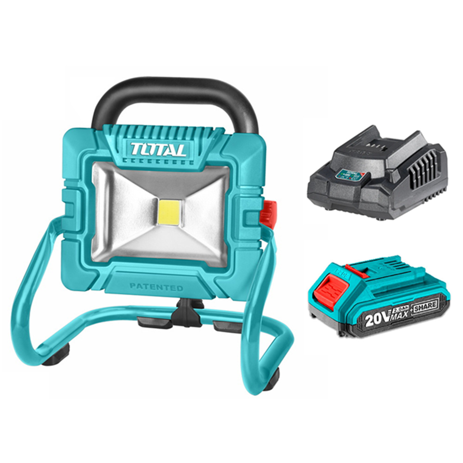 FOCO LED PORTÁTIL 20V EXTERIOR BAT+ CARGADOR TOTAL TWLI20258 - 1