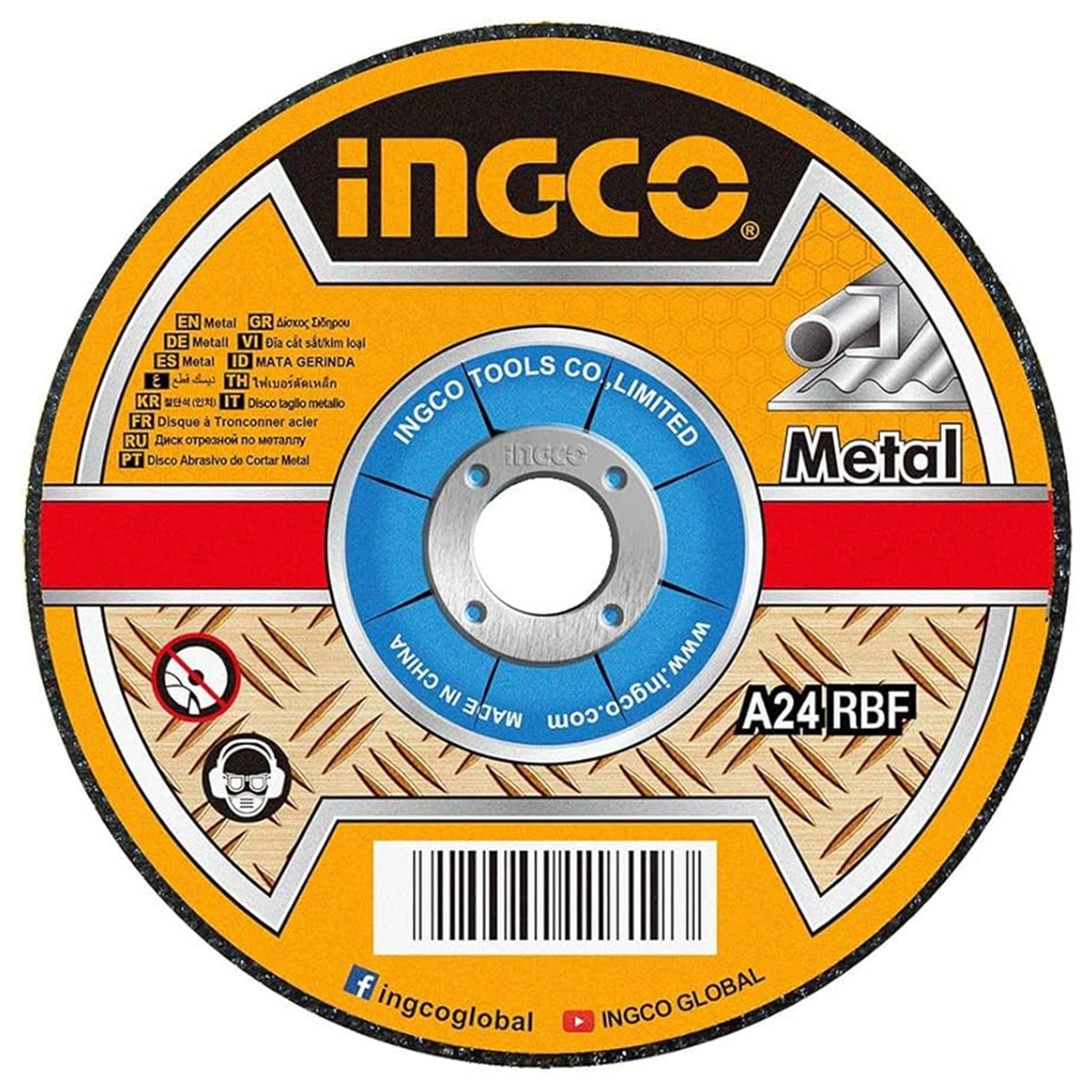 DISCO DE DESBASTE PARA METAL 230MM INGCO MGD602301 - 1