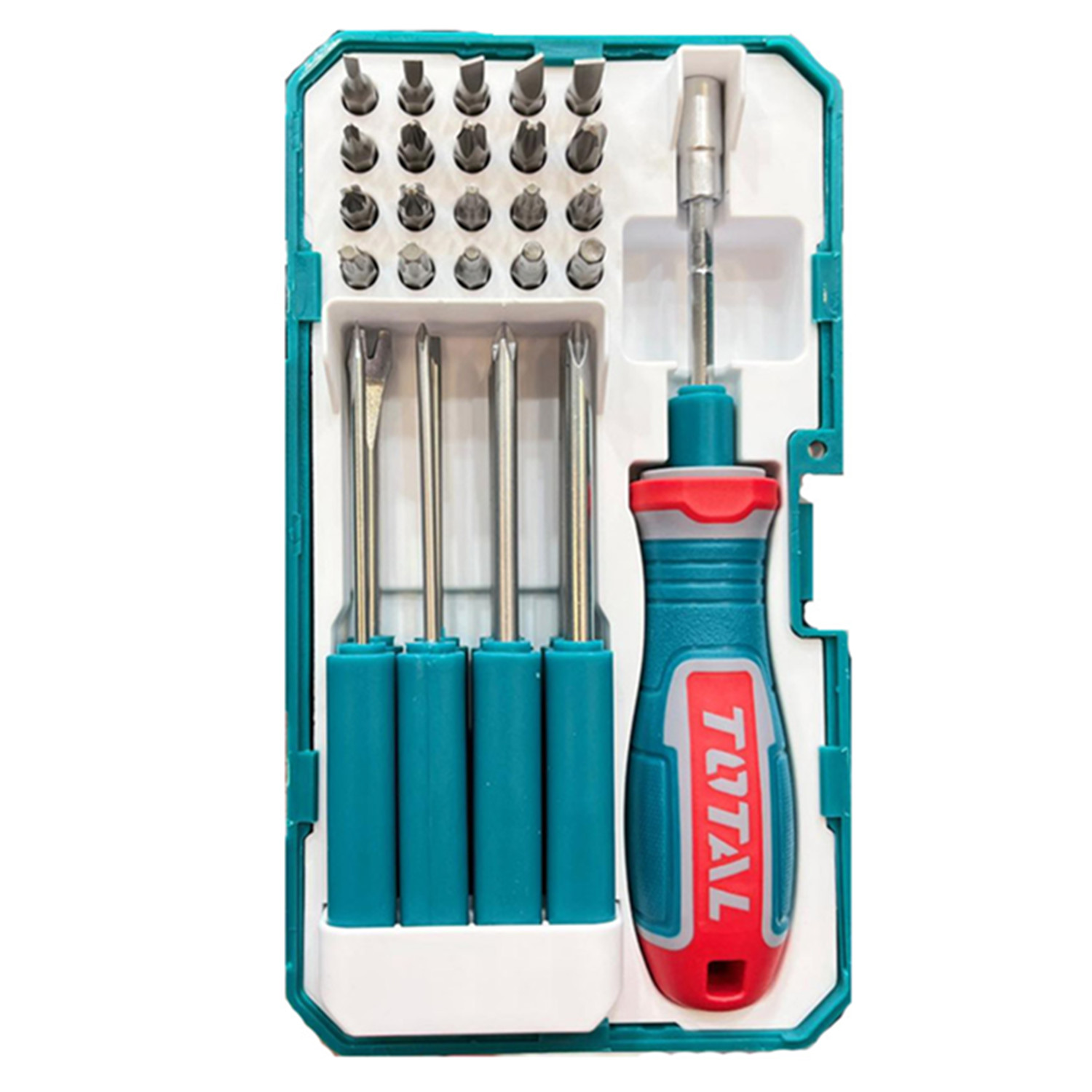 KIT SET JUEGO DESATORNILLADORES 30 PIEZAS TOTAL TACSD30306 - 1