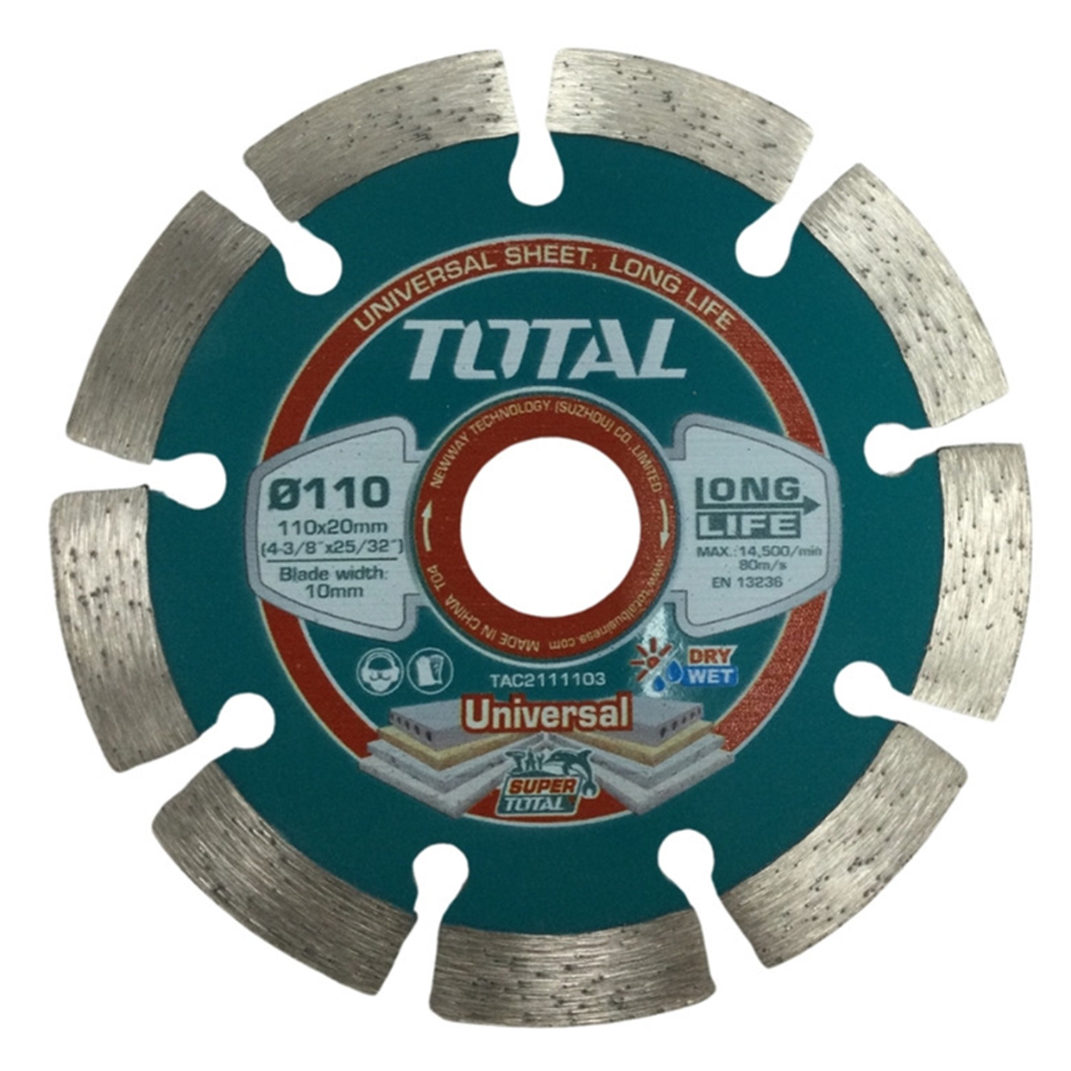 DISCO DIAMANTADO SEGMENTADO 110MM TOTAL TAC2111103 - 1