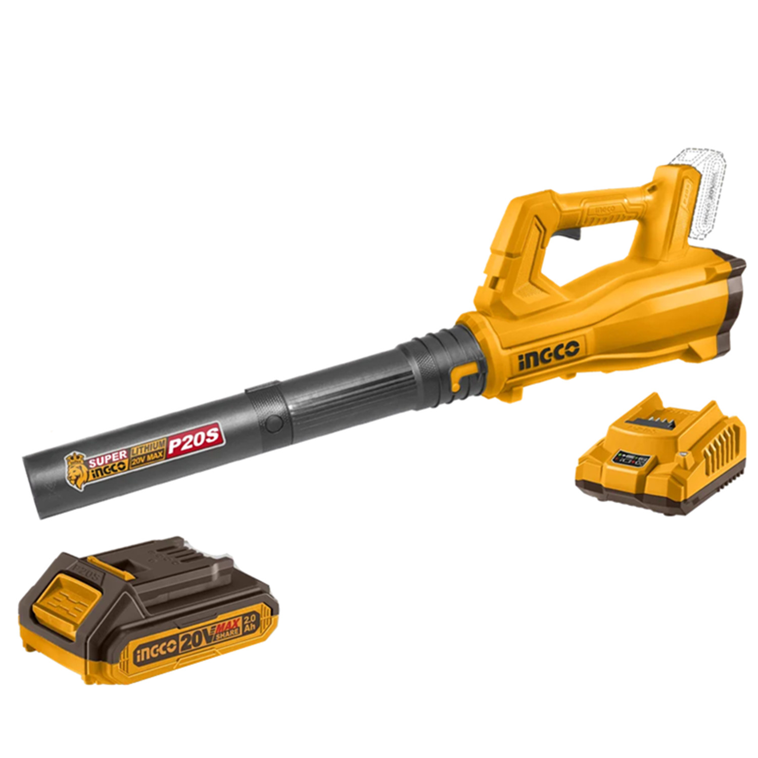 SOPLADOR INALAMBRICO 20V + BAT + CARGADOR INGCO CABLI203235 - 1