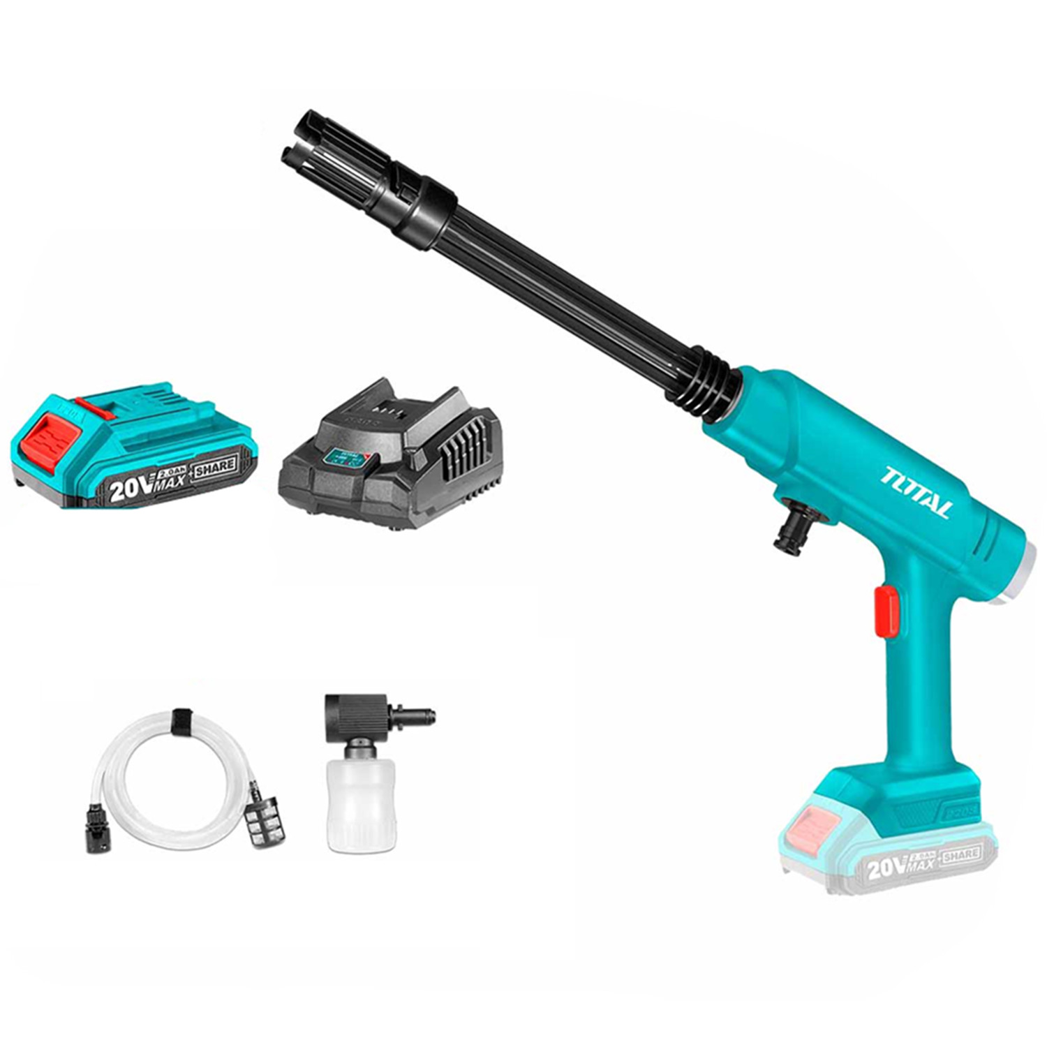 HIDROLAVADORA 20V BAT+ CARGADOR TOTAL TPWLI20362 - 1